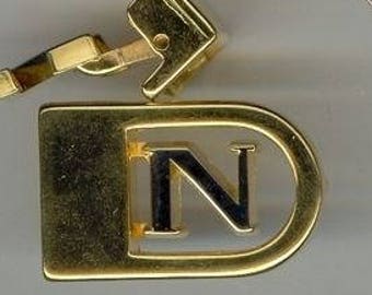 1 Piece Vintage Gold & Silver Plated Letter "N" Initial Belt Buckle   S687