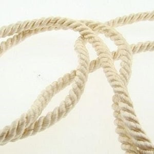 10 Feet Vintage Satin Cream Braided 5mm. Jewelry Crafting Rope N16