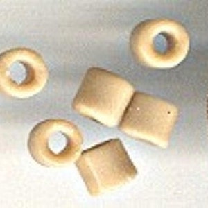 75pcs. Vintage Glass Tan Pony Spacer 5mm. Beads B810