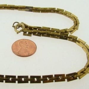 1 Vintage Brass Fancy Boston 5mm Chain 17&quot; Necklace N40