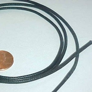 30 pouces vintage Jet Black 2mm. Cordon de bijoux d’artisanat tissé rond L980