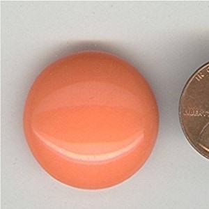 24pcs Vintage 24mm Round Cantaloupe Orange Cabochons Z183