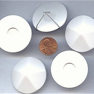 144 Vintage Japanese White 38mm Baroque Cabochons G159