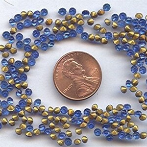 1200 Vintage Tschechoslovakische Glas Saphir 2.8mm. (SS10) Strass Edelsteine R353