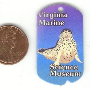 7 Vintage Virginia Marine Sea Lion 22x39mm. Dog Tag Metal Pendants X577
