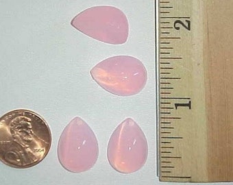 18 Vintage Pink Moonstone Acrylic 18x13mm. Pear Cabochons L679