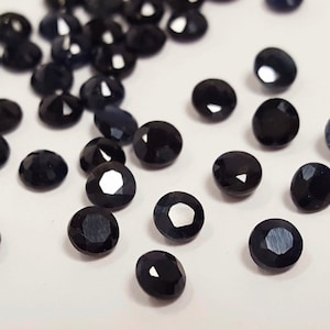 Vintage Genuine Dark Blue Sapphire .25 Carat Round 4mm. Natural Gemstone S144