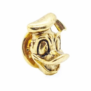 Vintage Disney Donald Duck 3D Gesicht Charakter Gold Anstecknadel / Trading Pin V775