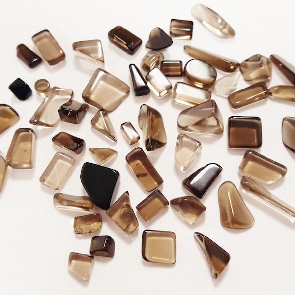 50 Grams Vintage Genuine Smoky Topaz Natural Gemstone Semi-Precious Tumbled  Nugget Chips - Healing, Reiki, Shakra S432