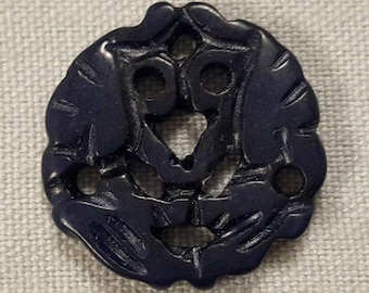 Vintage Genuine Blue Jadeite Chinese Jade 22mm. Earth Harmony Pendant D303