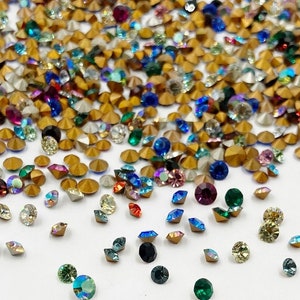 200 Vintage Swarovski Crystal 3mm To 4mm Small Rhinestones - Jewelry Repair J50