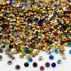 300 Vintage Preciosa Crystal 2mm. To 3mm. Tiny Rhinestones - Jewelry Repair J52