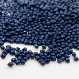 1440 Pieces Vintage German Navy Blue Glass Round 3mm. Rhinestones - Full Pack 945a