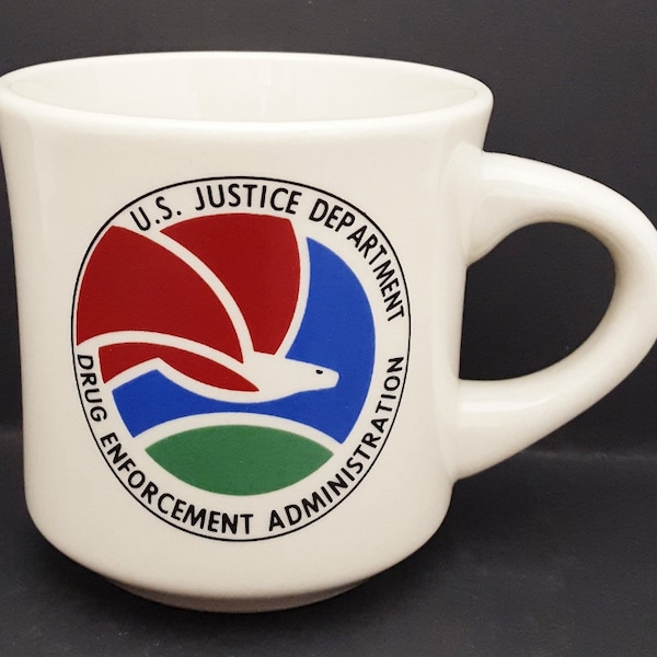 Vintage U.S. Justice Department DEA Drug Enforcement Administraton Mug F23