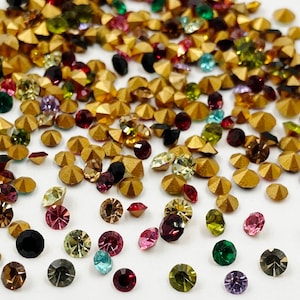 200 Vintage Preciosa Crystal 3mm To 4mm Small Rhinestones - Jewelry Repair J53