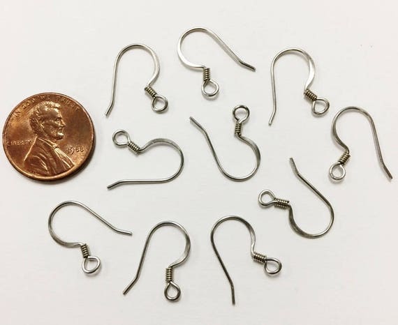 36 Silver Plated Fish Hook Loop Earring Findings DIY Jewelry