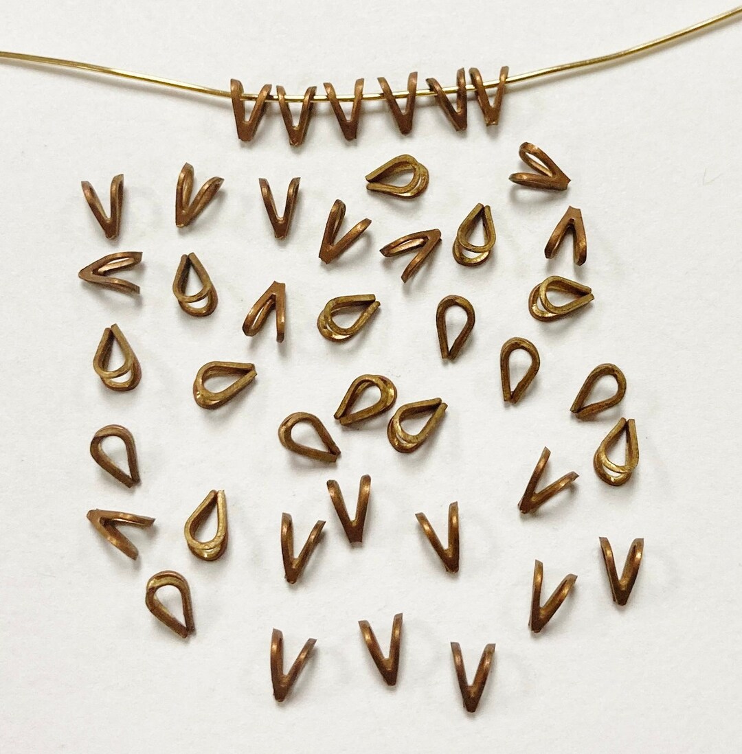 50 Vintage Brass Jewelry Pendant 7x3mm. Solder Bails L889 Etsy