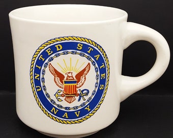 Vintage Military United States Navy Seal Logo Mug - Unused F16