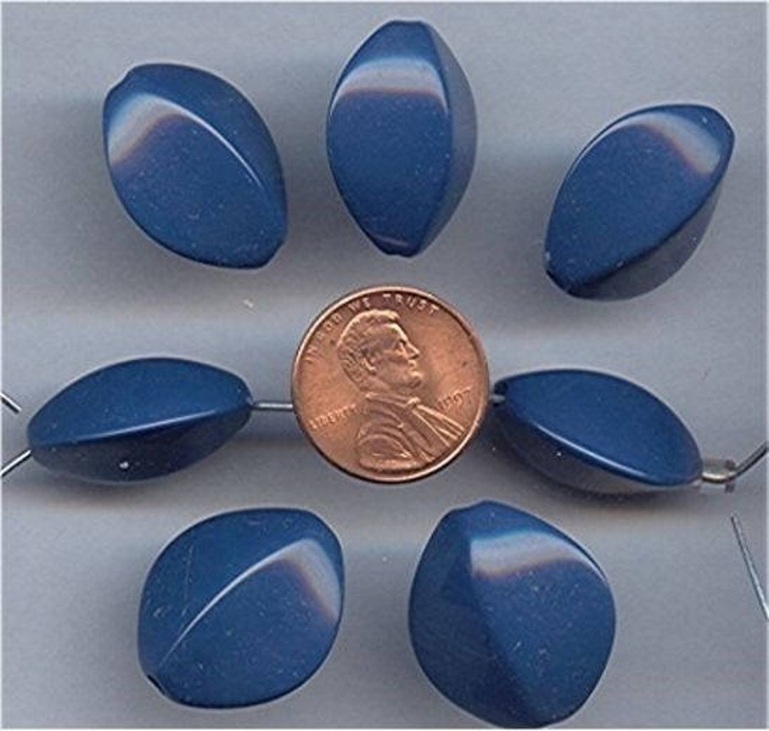 144pcs. Vintage Japanese Blue Petal 23x20mm. Beads G119 - Etsy