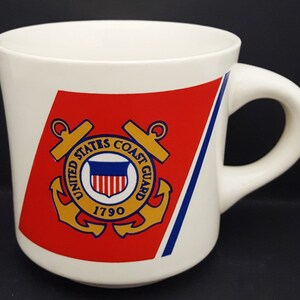 Vintage Military United States Coast Guard 1790 Seal Logo Mug - Unused F19