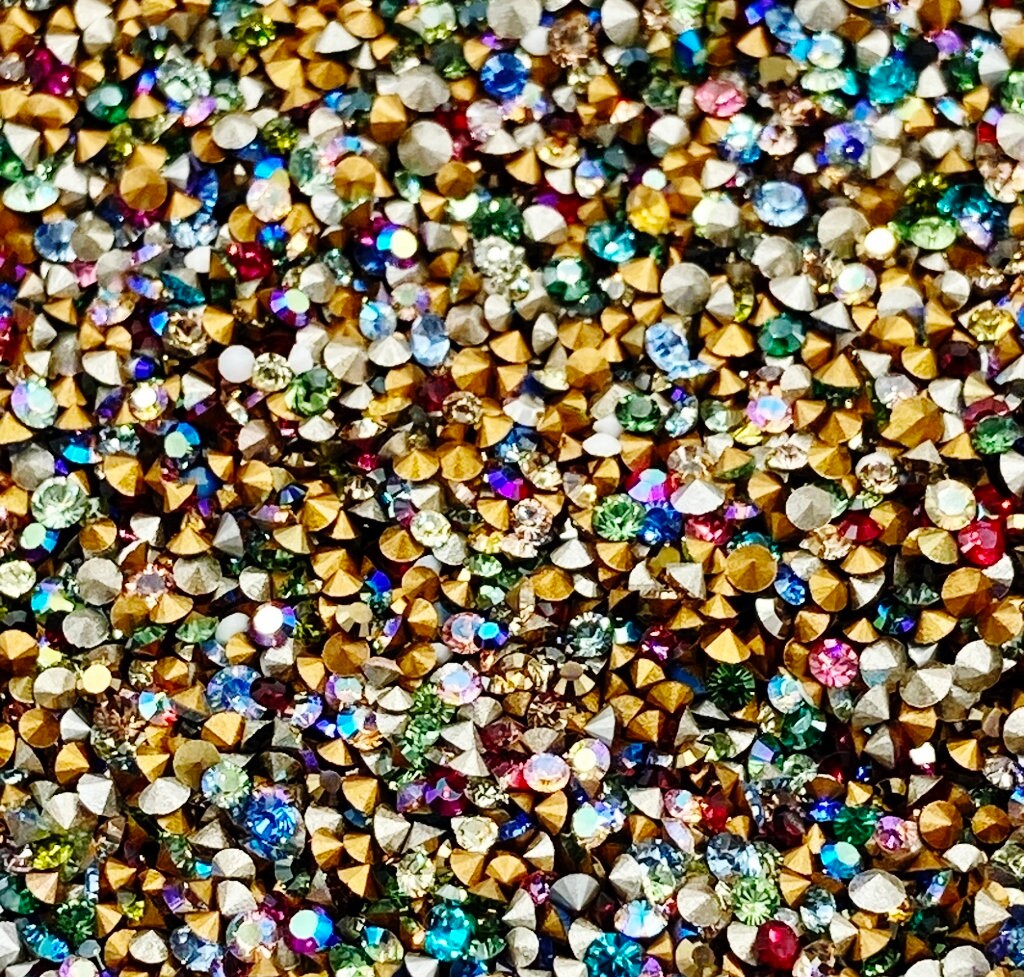 400 Vintage Swarovski Crystal 1mm. to 2mm. Tiny Rhinestones