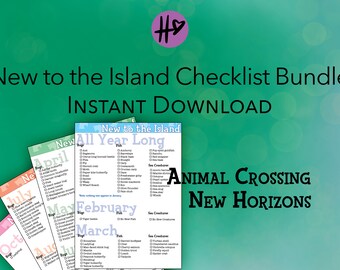 Bundle New Bugs Fish and Sea Creatures for Animal Crossing New Horizons - Printable Checklist - DIGITAL DOWNLOAD -