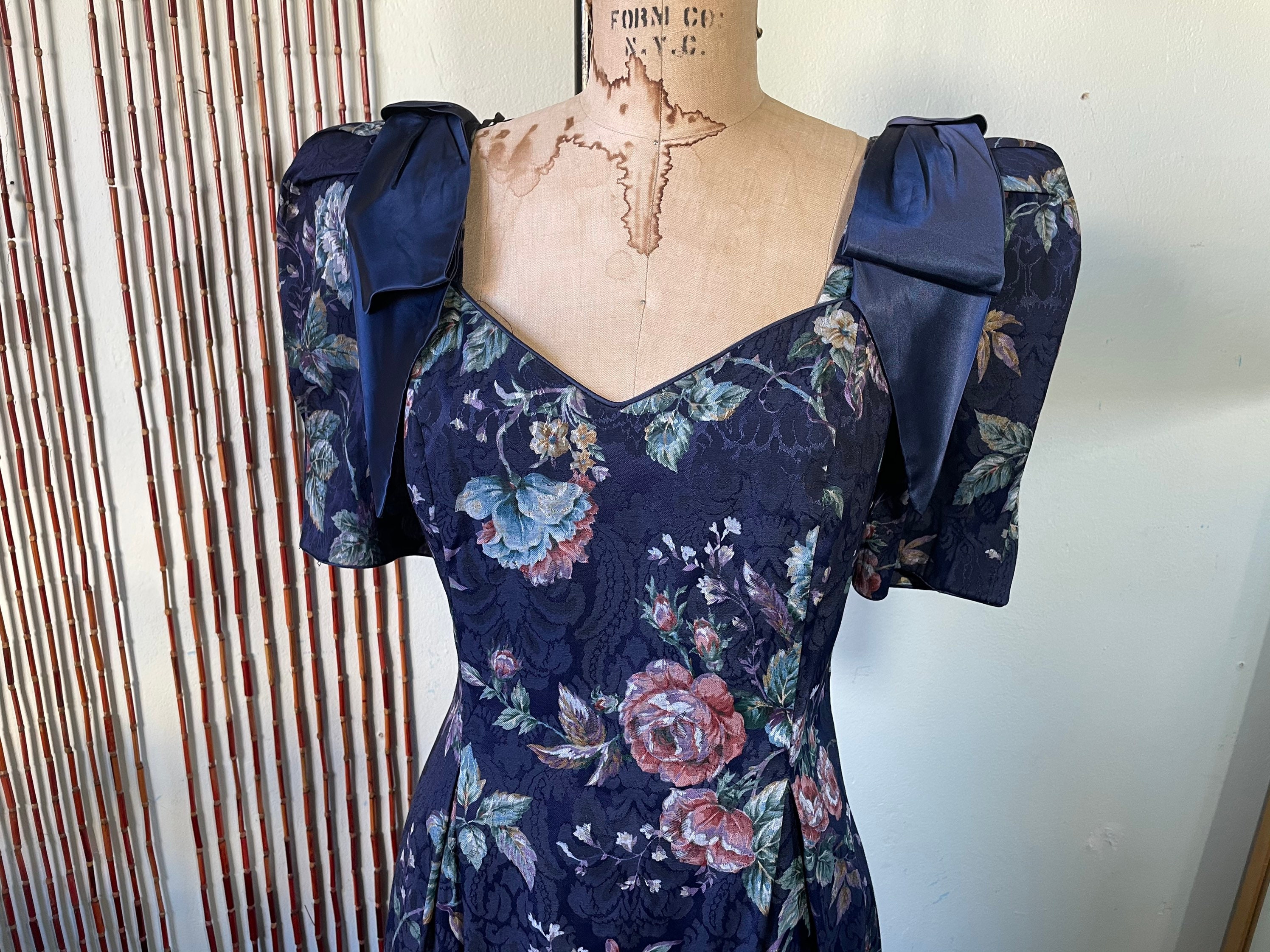 AMERI SHEER PUFF SLEEVE DRESS vintage AMERI SHEER PUFF SLEEVE