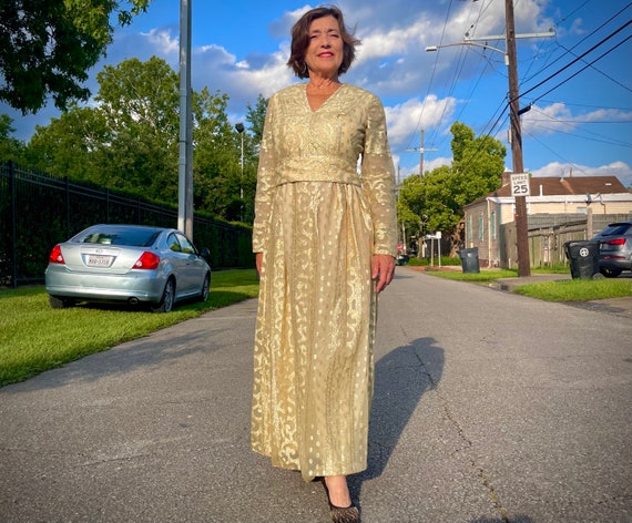 knee length dresses for ladies Wrap Long Sleeve Metallic Prom Dress RJ12035 main image 1