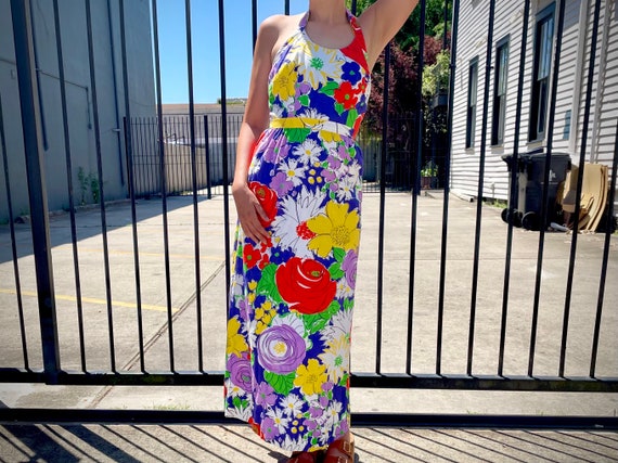 1960s Floral Maxi Dress by Tori Richard Honolulu … - image 2