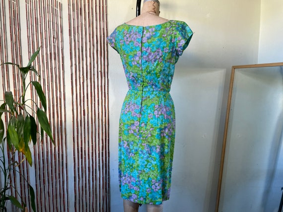 Peggy Hunt Wiggle Dress / 50s Vintage Cotton Desi… - image 9