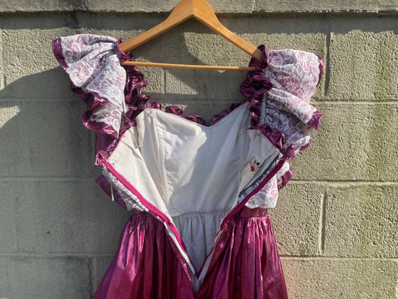 Loralie Originals Pink Princess Dress / 70s 80s Vintage Gown