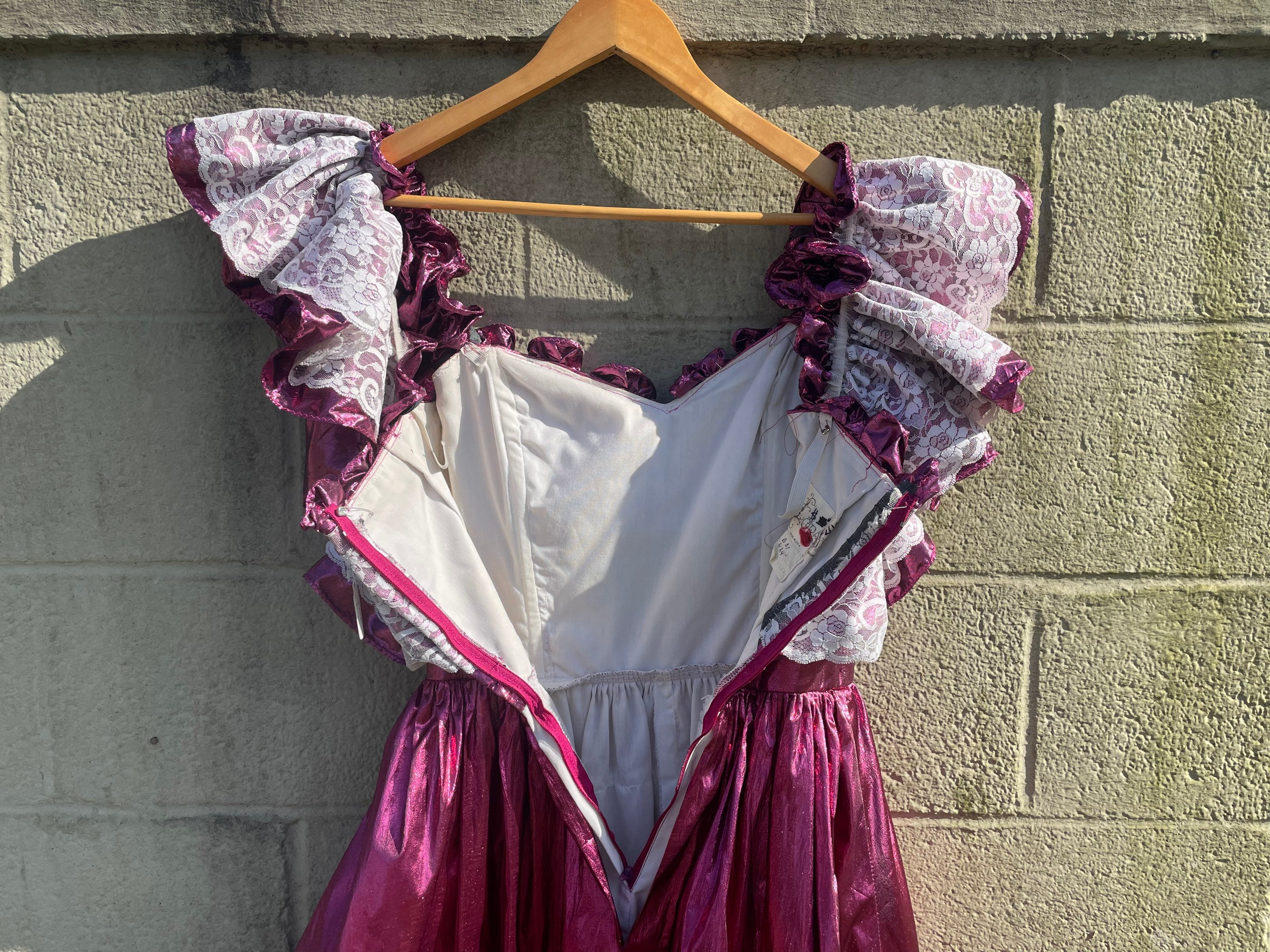 Loralie Originals Pink Princess Dress / 70s 80s Vintage Gown
