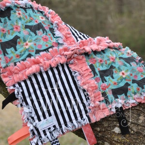 Couverture pour bébé Cow Angus / Couverture Tag / Couverture pour bébé de la ferme / Stockshow Baby / Cow Fitter