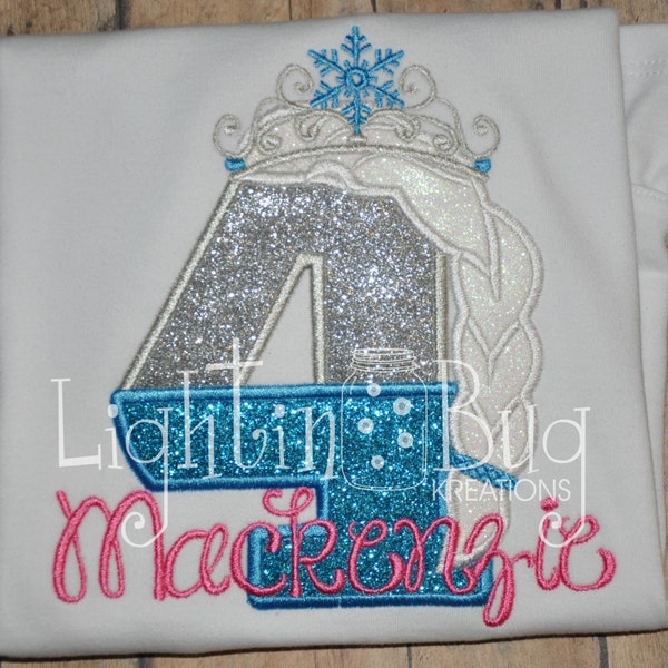 Personalized Frozen Ice Queen Birthday Shirt