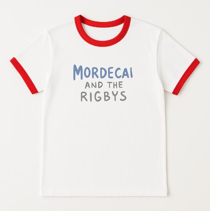 Mordecai and the Rigbys Ringer Tee, The Regular Show Shirt, Unisex Ringer T-shirt