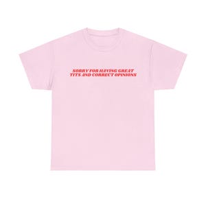 Przepraszam za posiadanie świetnych cycków i poprawnych opinii Koszulka, Bluza, Koszulka z sarkastycznym humorem, Unisex na koszulkę, Bluzę