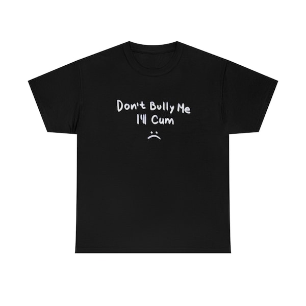 Black Regular Fit T Shirt Funny 100% Cotton Shirt Graphic Tee " Don't Bully Me I'll " New