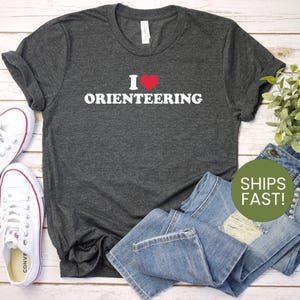 Ik hou van shirt oriëntatielopen, shirt kompaskaart minnaar, cadeau outdoor avontuur, shirt oriëntatielopen fan, T-shirt Trail Explorer, shirt wandelkaart