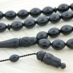 Ebony wood 33  beads  Islamic prayer beads for muslim Misbaha  ottaman tasbih 202066 Tasbih Tasbeeh Tesbih  tasbih  Rosary Original Real