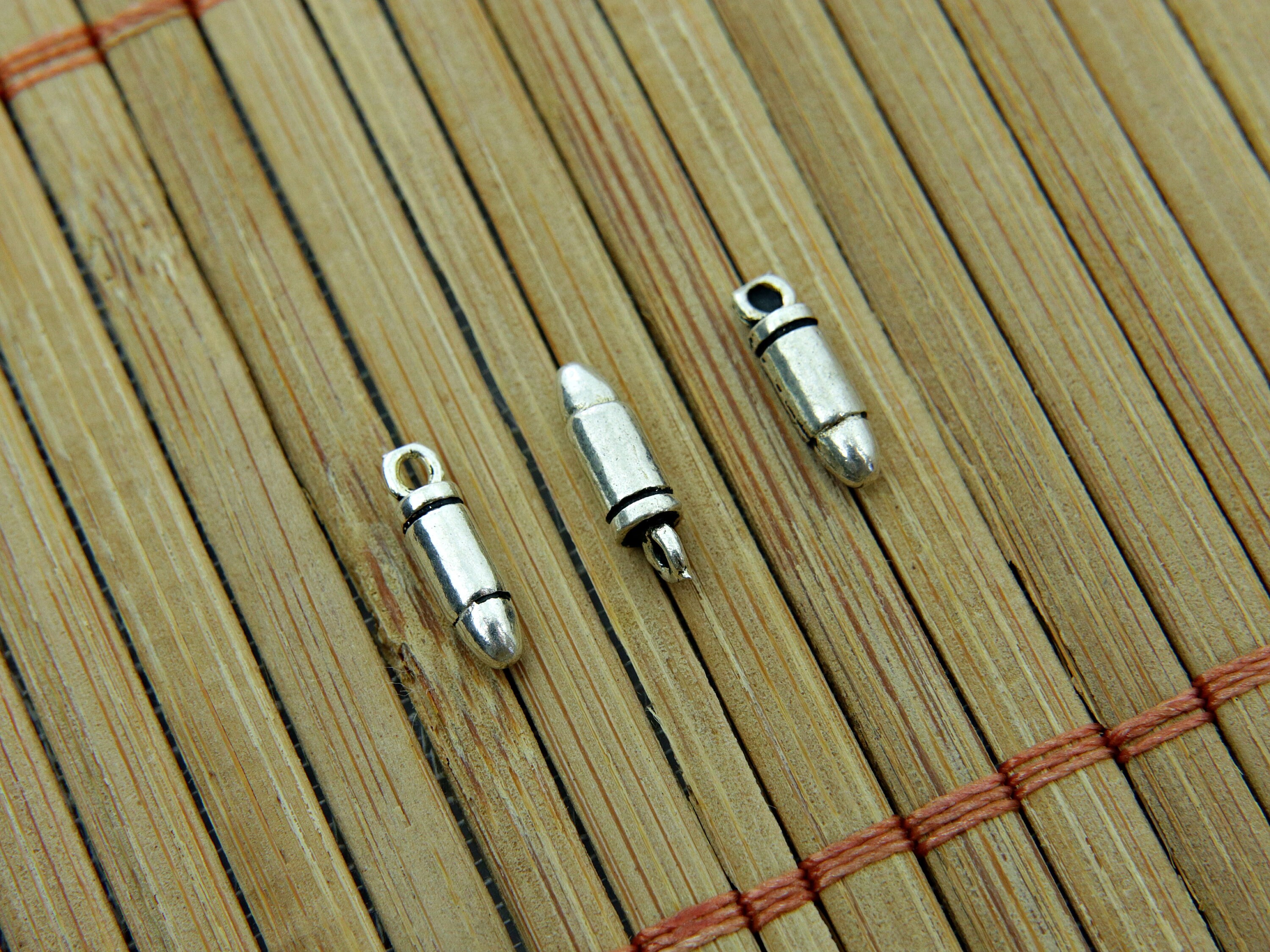 Bullet Themetassel Ends Accessories 3 Pcs 925 Silver Islamic