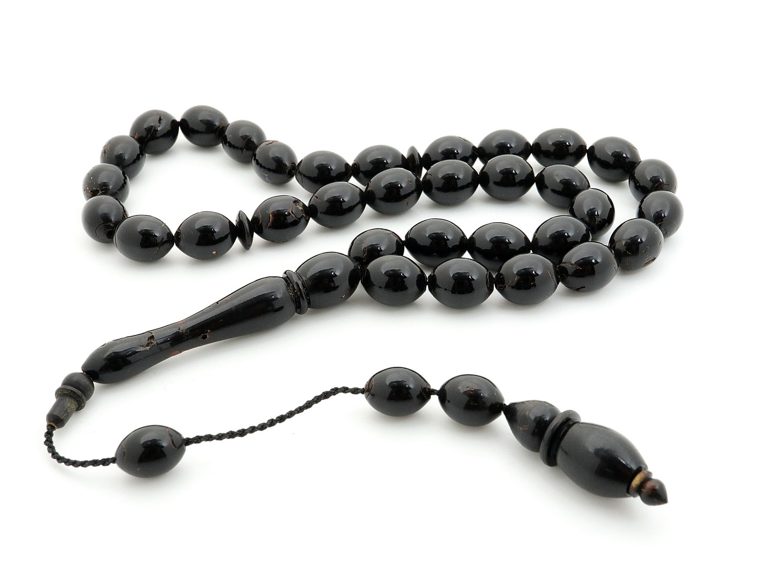 Yusur Yusr Black Coral 33 beads Islamic Prayer Beads Misbaha | Etsy