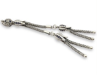 Tulip big metal with sapphire tassel 925 silver  Islamic Prayer Beads  Misbaha  710138 Tasbih Tasbeeh Tesbih, Tasbih Accessory