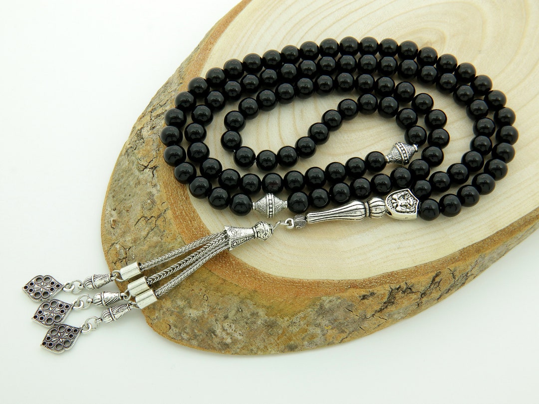 Natural Onyx Gemstone 99 Beads Islamic Prayer Beads Misbaha - Etsy