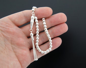 Small (miniature) 925 sterling silver 33 beads Tasbih, Prayer Beads, Misbaha 501040
