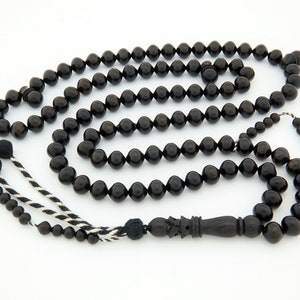 Carving imam Natural Ebony wood 100 beads Islamic prayer beads for muslim Misbaha 202074 Tasbih Tasbeeh necklace Original Tespih