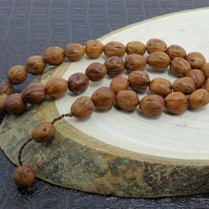 Natural Juniper tree seeds 33 beads Islamic prayer beads for muslim Misbaha  from Turkey 209014 Tasbih Tasbeeh Tesbih  Rosary Original Real