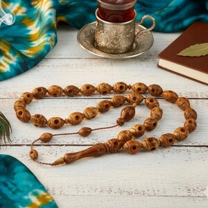 Processed with extraction techniques Kuka tree 33 Islamic prayer beads for muslim Misbaha  from Turkey 201129 Tasbih Tasbeeh Tesbih  Rosary