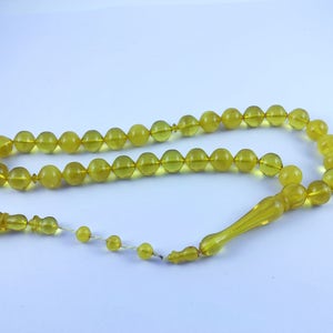 Yellow color 33 beads Islamic Prayer Beads Misbaha Rosary  misbaha 401022 Tesbih Tasbeeh Tesbih, Muslim Prayer Beads, Muslim gifts  Rosary
