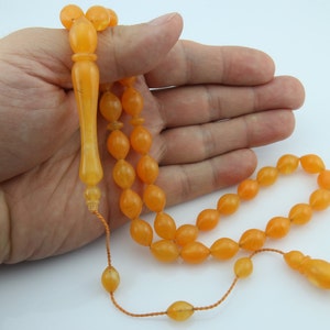 Acrylic  yellow 33 beads Islamic Prayer Beads Misbaha Rosary  TURKEY 402002 Tesbih Tasbeeh Tesbih, Muslim Prayer Beads, Muslim gifts  Rosary