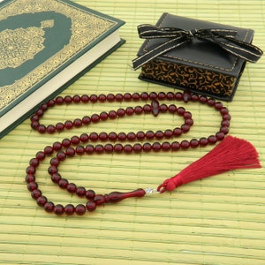 Rayon tassel cherry color 99 beads Islamic Prayer Beads Misbaha Rosary  misbaha 401055 Tasbeeh Tesbih, Muslim Prayer Beads, Muslim gifts